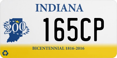 IN license plate 165CP