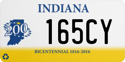 IN license plate 165CY