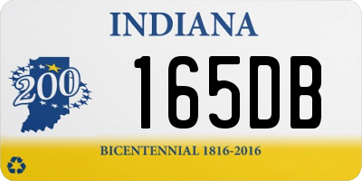 IN license plate 165DB