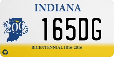 IN license plate 165DG