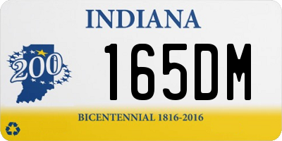 IN license plate 165DM