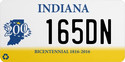 IN license plate 165DN