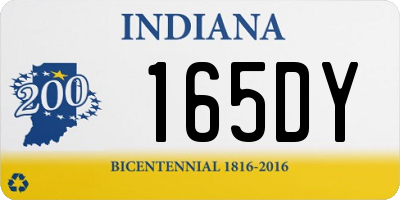 IN license plate 165DY