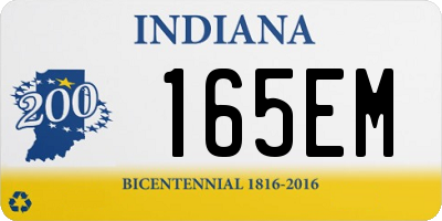 IN license plate 165EM