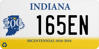 IN license plate 165EN