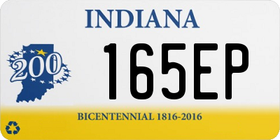 IN license plate 165EP