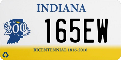 IN license plate 165EW