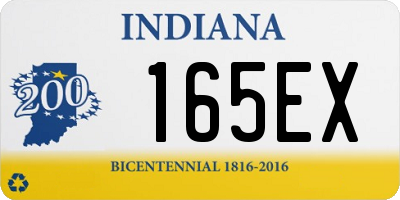 IN license plate 165EX