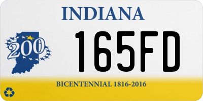 IN license plate 165FD