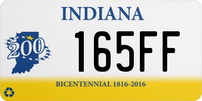 IN license plate 165FF