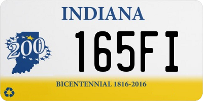 IN license plate 165FI