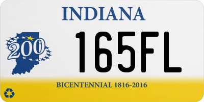 IN license plate 165FL