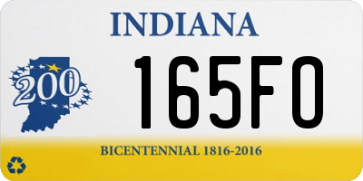 IN license plate 165FO