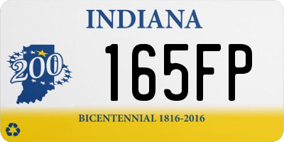 IN license plate 165FP