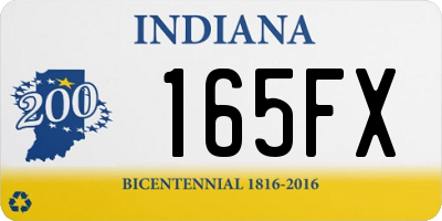 IN license plate 165FX