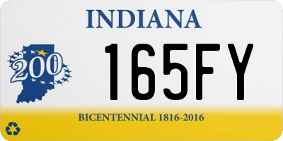 IN license plate 165FY