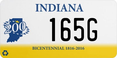 IN license plate 165G