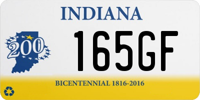 IN license plate 165GF