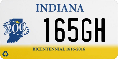 IN license plate 165GH