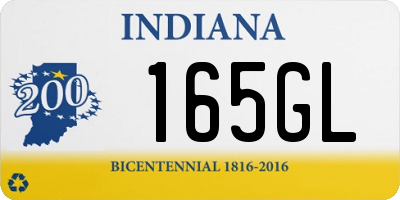 IN license plate 165GL