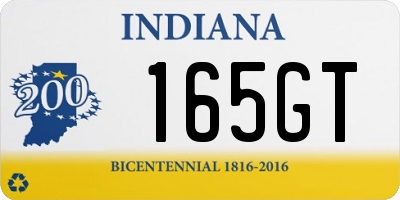 IN license plate 165GT