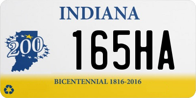 IN license plate 165HA
