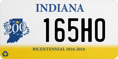 IN license plate 165HO