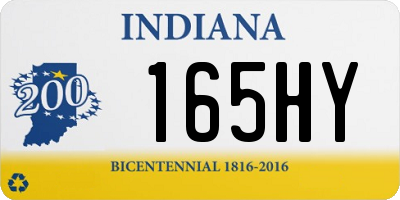 IN license plate 165HY