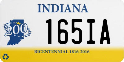 IN license plate 165IA