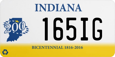 IN license plate 165IG