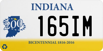 IN license plate 165IM