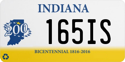 IN license plate 165IS