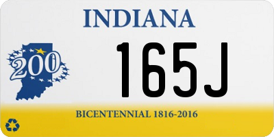 IN license plate 165J