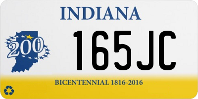 IN license plate 165JC