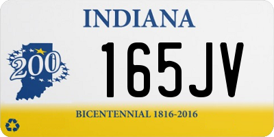 IN license plate 165JV