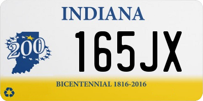 IN license plate 165JX