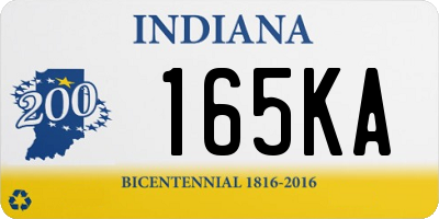IN license plate 165KA