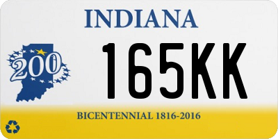 IN license plate 165KK