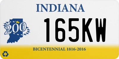 IN license plate 165KW