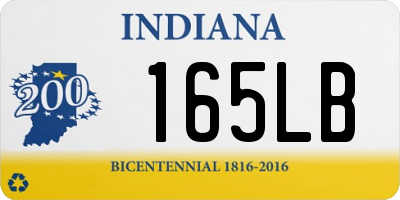 IN license plate 165LB