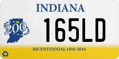 IN license plate 165LD