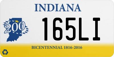 IN license plate 165LI