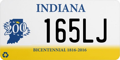 IN license plate 165LJ