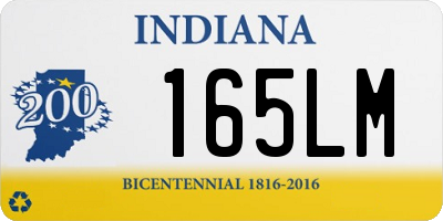 IN license plate 165LM