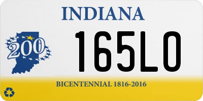 IN license plate 165LO