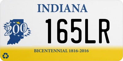 IN license plate 165LR