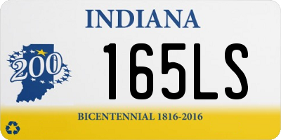 IN license plate 165LS