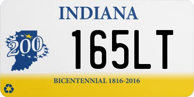 IN license plate 165LT