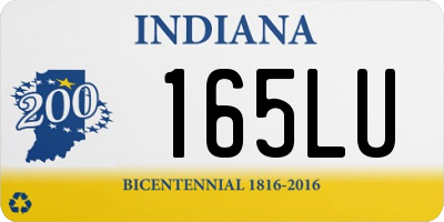 IN license plate 165LU