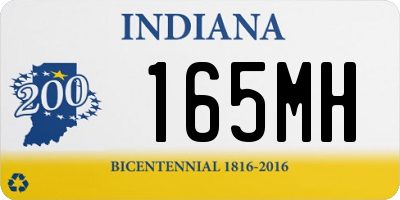 IN license plate 165MH